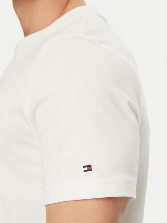Tommy Hilfiger Tommy Hilfiger Camiseta Logo Graphic MW0MW42389 Blanco Regular Fit