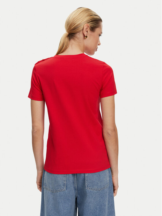 Balmain Balmain Футболка BF1EF005BB02 Червоний Regular Fit