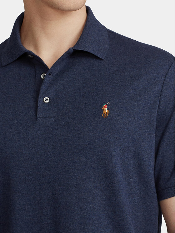 Polo Ralph Lauren Polo Ralph Lauren Поло 710704319033 Cиній Custom Slim Fit