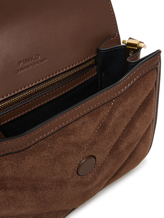 PINKO Kabelka PINKO Love Box Bag Fl Mini AI 25-26 PLTT 104297 A2JH Hnedá