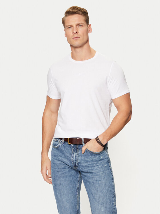 Guess Guess Marškinėliai M4GP39 K7HD0 Balta Regular Fit
