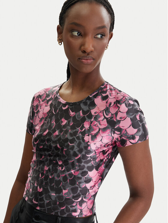 Versace Jeans Couture Versace Jeans Couture Camiseta 80HAH602 JS552 Rosa Slim Fit