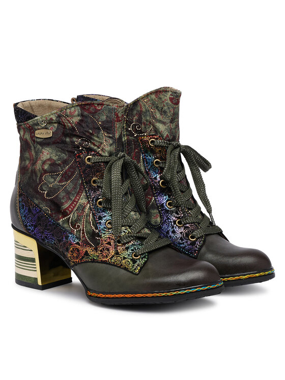 Laura Vita Botines planos Laura Vita Idcorao 12 Verde oscuro