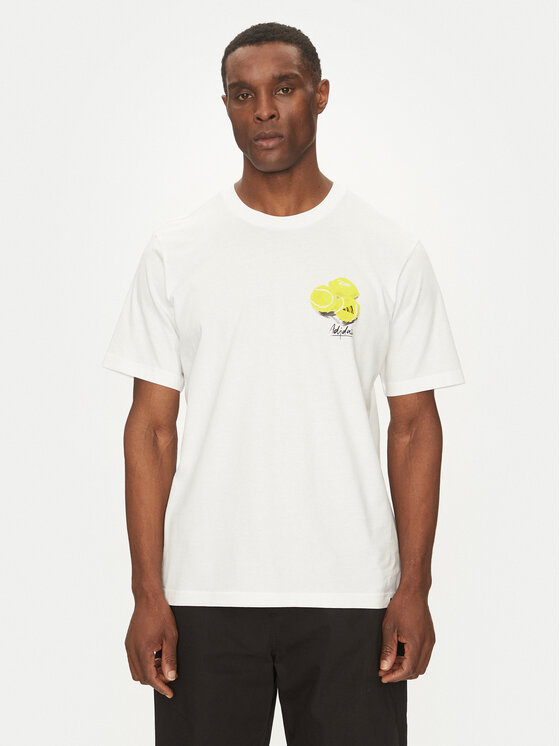adidas adidas T-shirt Lounge Still Life Lemons Graphic JJ3959 Bianco Regular Fit