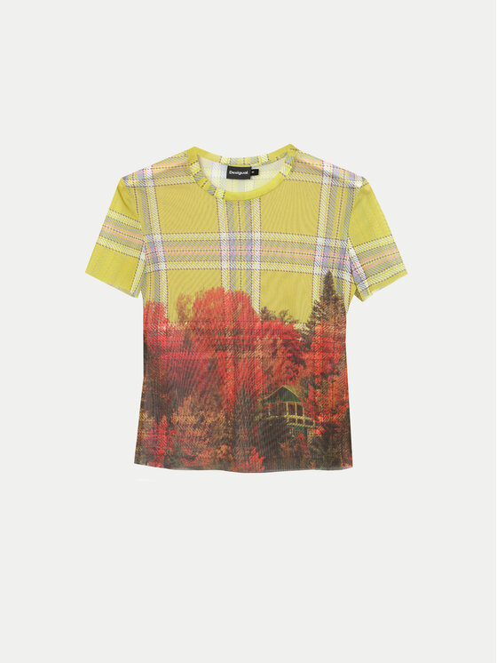 Desigual Desigual Футболка Double 24WWTK27 Кольоровий Slim Fit