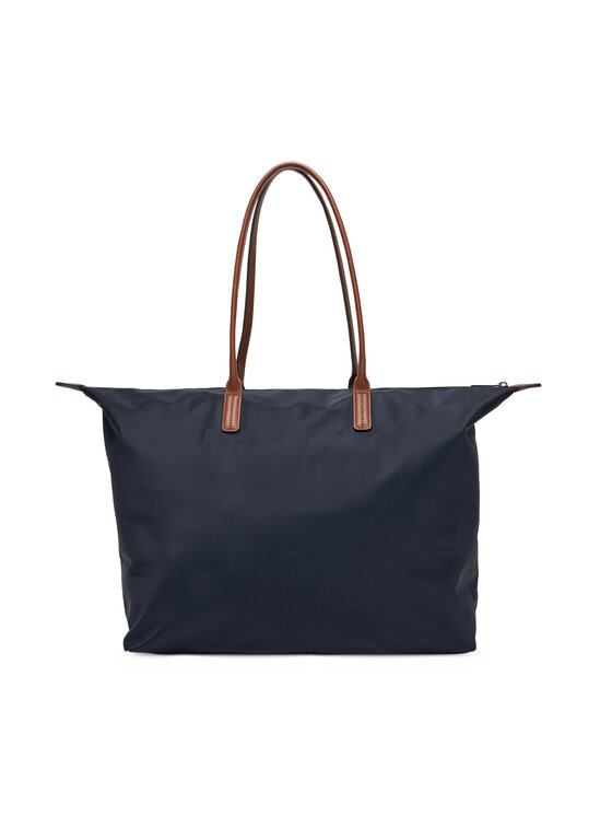 Tommy Hilfiger Kabelka Tommy Hilfiger Popette Maxi Tote AW0AW17996 Tmavomodrá