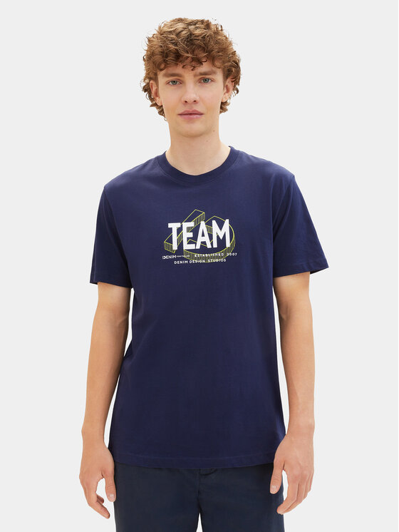 Tom Tailor Denim Tom Tailor Denim T-shirt 1040838 Blu scuro Regular Fit