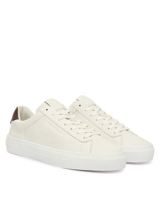 Tommy Hilfiger Sneakers Tommy Hilfiger Premium Dress Cupsole Lth FM0FM05572 Écru