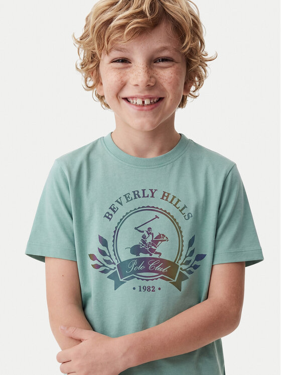 Beverly Hills Polo Club Beverly Hills Polo Club Camiseta W126-BHBTS-1055-25X Verde Regular Fit