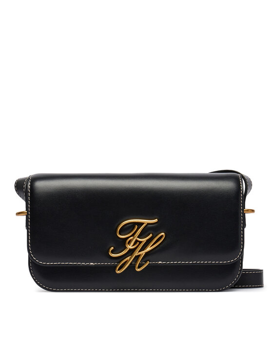 Tommy Hilfiger Geantă Tommy Hilfiger Th Script Flap Crossover AW0AW18399 Negru