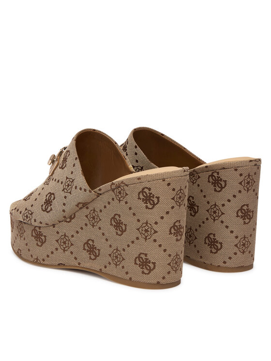 Guess Шльопанці Guess FLJEVZ FAL04 Світло-бежевий