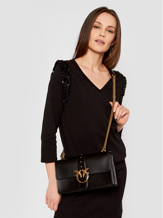 PINKO Ročna torba Pinko Love Classic Icon Simply 6 Cl PE 21 PLTT 1P2281 Y6XT Črna