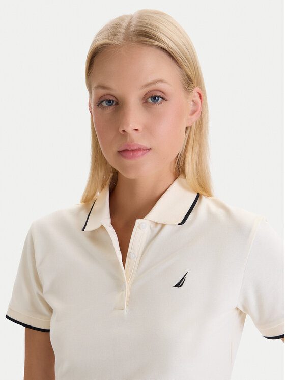 Nautica Nautica Polo W126-NALPO-1008-02X Écru Regular Fit