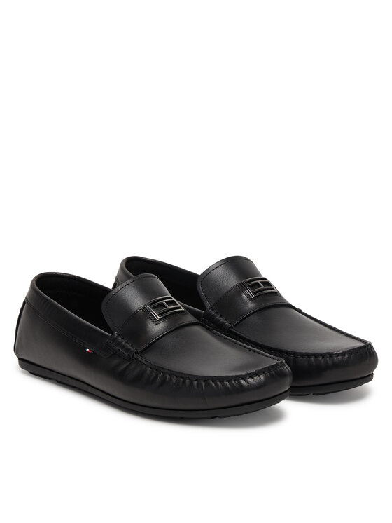 Tommy Hilfiger Μοκασίνια Tommy Hilfiger Hardware Hilfiger Driver Shoe FM0FM05838 Μαύρο