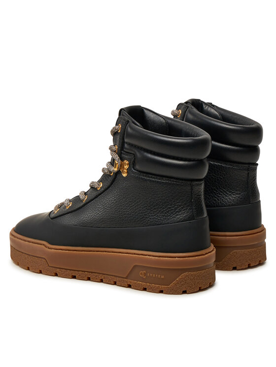 Pollini Šnurovacia obuv Pollini SA21274G0LTH400A Čierna