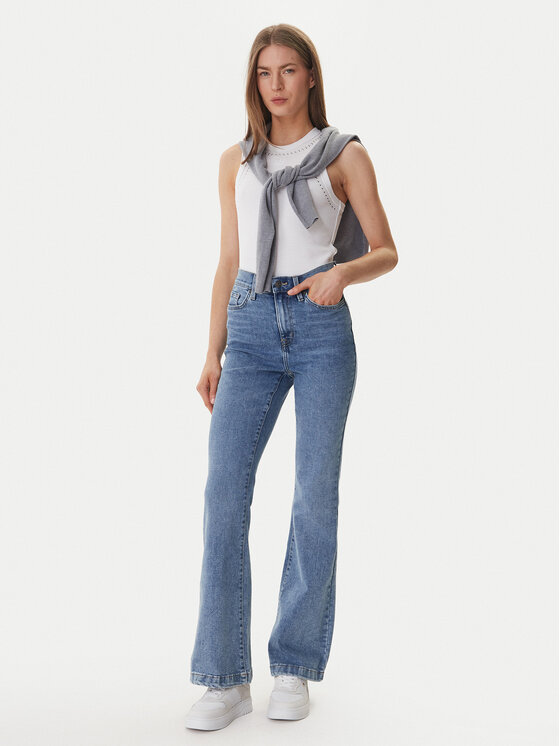 DKNY DKNY Top DJ5T1694 Blanco Slim Fit