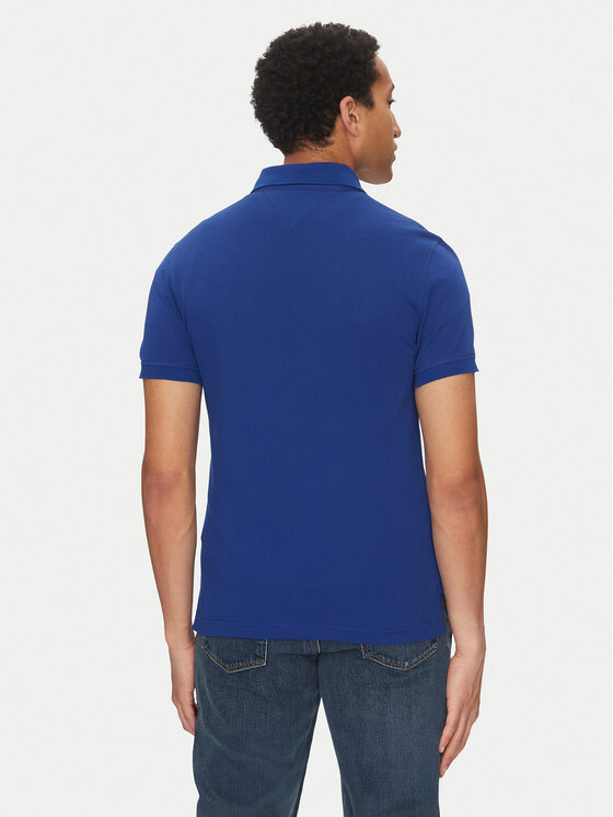 Tommy Hilfiger Tommy Hilfiger Polo majica 1985 MW0MW17771 Modra Slim Fit