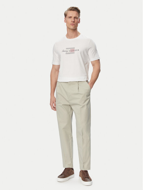 Tommy Hilfiger Tommy Hilfiger Camiseta MW0MW43226 Blanco Regular Fit