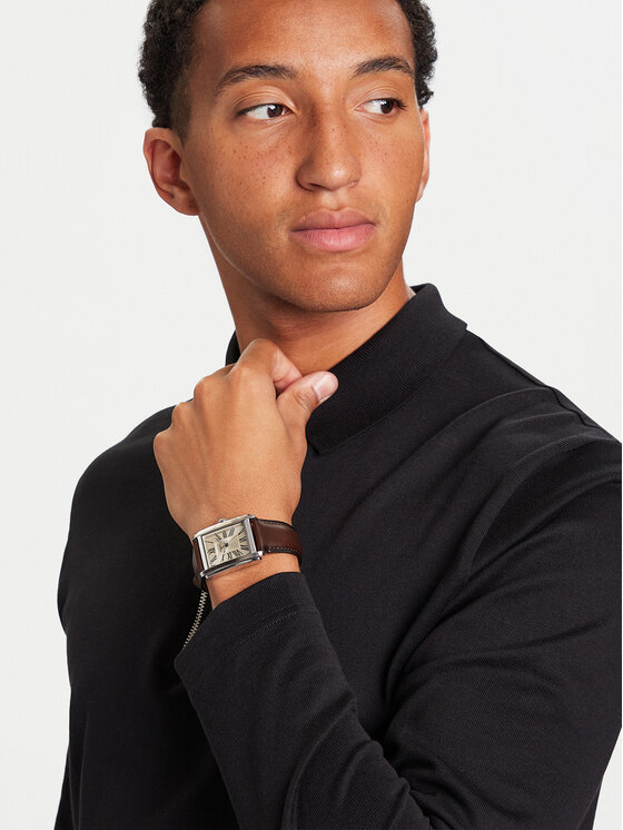 Fossil Ročna ura Fossil Carraway FS6012 Rjava