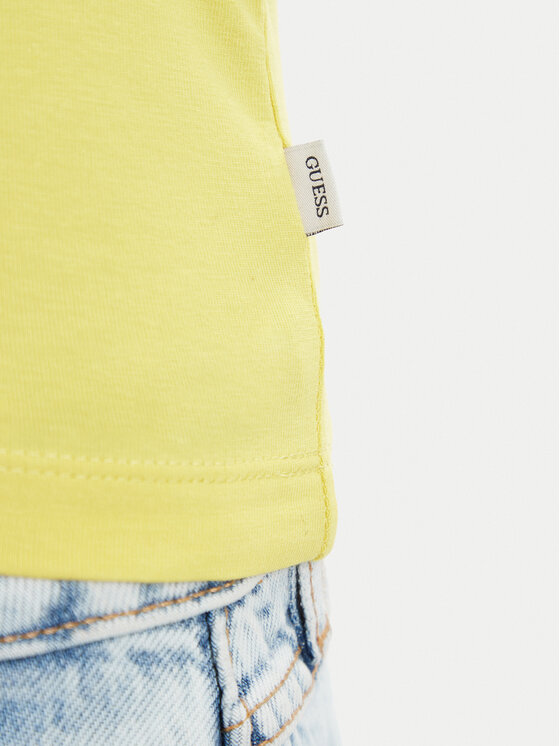 Guess Jeans Guess Jeans Топ W6YP20 K4202 Жовтий Slim Fit