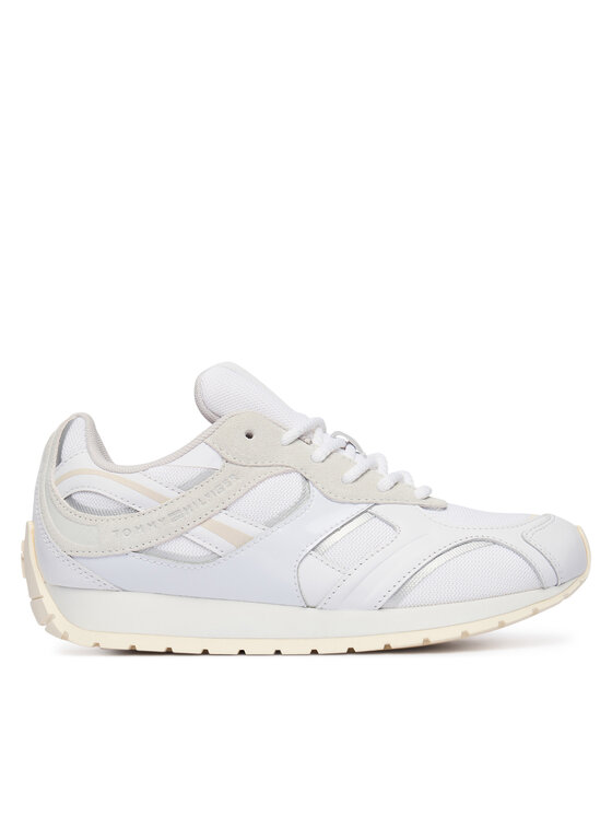 Tommy Hilfiger Laisvalaikio batai Tommy Hilfiger Th Modern Runner Mix Mat FW0FW09098 Balta