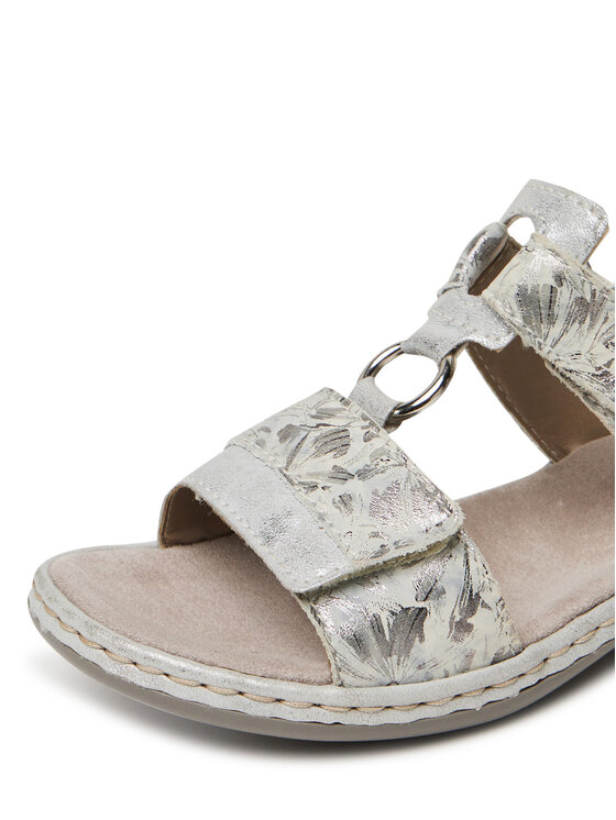 Rieker Nazouváky Rieker 659X6-80 Stříbrná