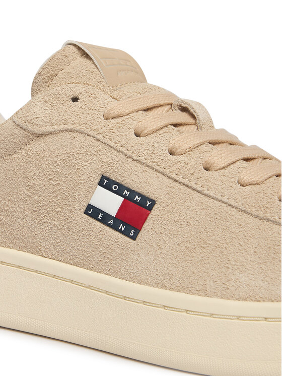 Tommy Jeans Сникърси Tommy Jeans Logo Suede Archive EN02985 Бежов