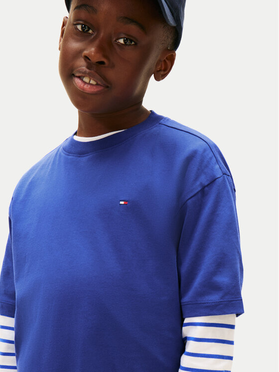 Tommy Hilfiger Tommy Hilfiger Camiseta Essential Archive KB0KB09646 D Azul Regular Fit