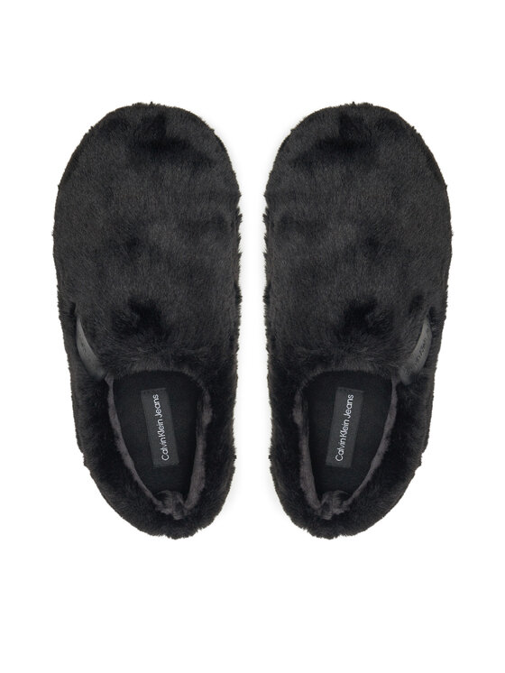 Calvin Klein Jeans Naminės šlepetės Calvin Klein Jeans Home Anke Slipper Wn Fur YW0YW01596 Juoda