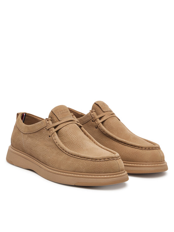 Tommy Hilfiger Обувки Tommy Hilfiger Comfort Nubuck Moc Toe Shoe FM0FM05975 Бежов