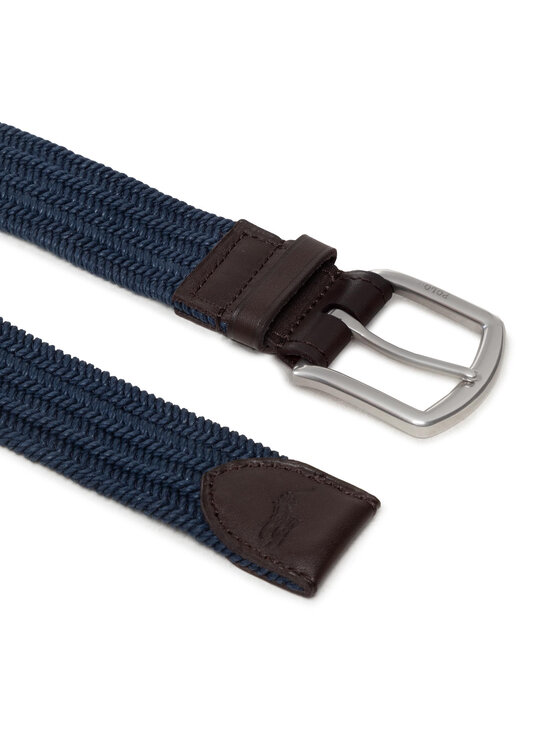 Polo Ralph Lauren Чоловічий ремінь Polo Ralph Lauren 35Mm Braid Stretch 405666041002 Cиній