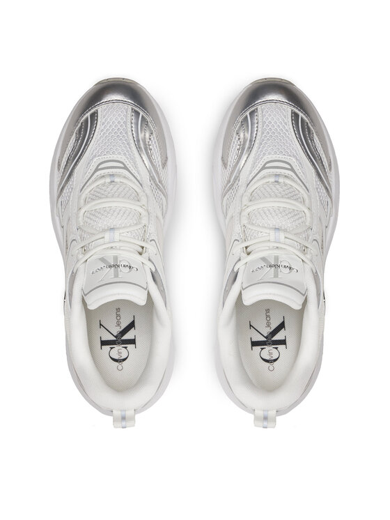 Calvin Klein Jeans Laisvalaikio batai Calvin Klein Jeans Retro Tennis Low Lace Mh Ml Mtl YW0YW01463 Balta