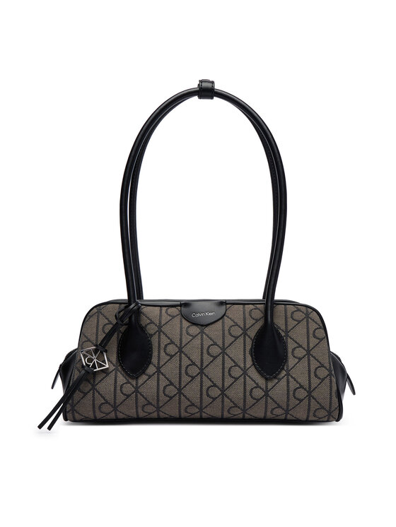 Calvin Klein Ročna torba Calvin Klein Emblem Trio Jacquard LV04F3744G Siva