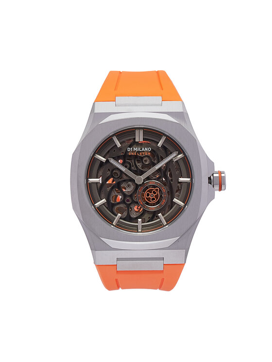 Reloj D1 Milano Slice Orange Skeleton Rubber SKRJ16 Naranja