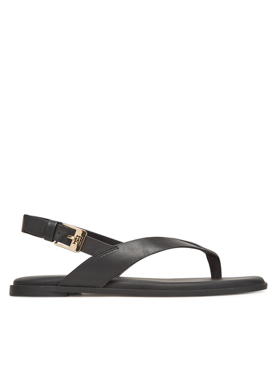 Tommy Hilfiger Sandály Tommy Hilfiger Color Block Thong Flat Sandal FW0FW08883 Černá