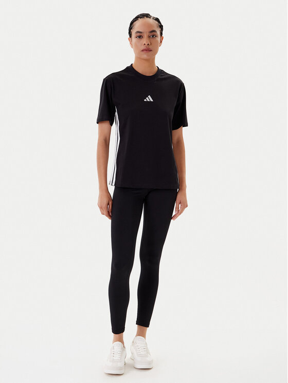 adidas adidas Футболка Essentials 3-Stripes JD0846 Чорний Regular Fit