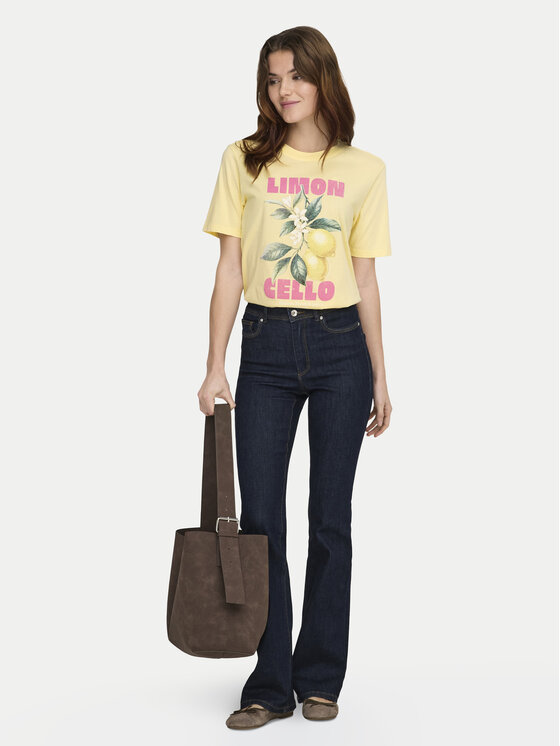 ONLY ONLY Majica Lucy 15367829 Rumena Regular Fit