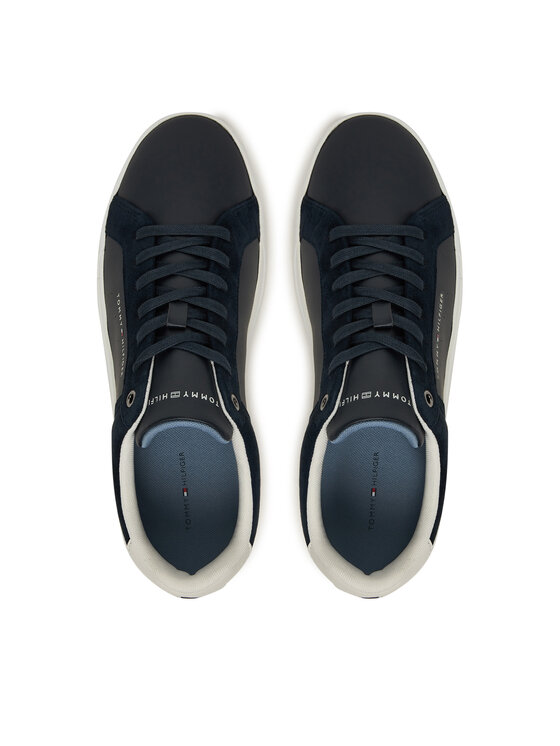 Tommy Hilfiger Sneakersy Tommy Hilfiger Th Court Mix FM0FM05634 Tmavomodrá