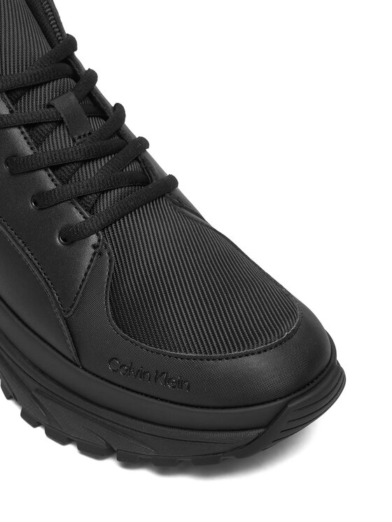 Calvin Klein Sneakersy Calvin Klein Hike Runner Mid Laceup Tech Mix YM0YM01418 Černá