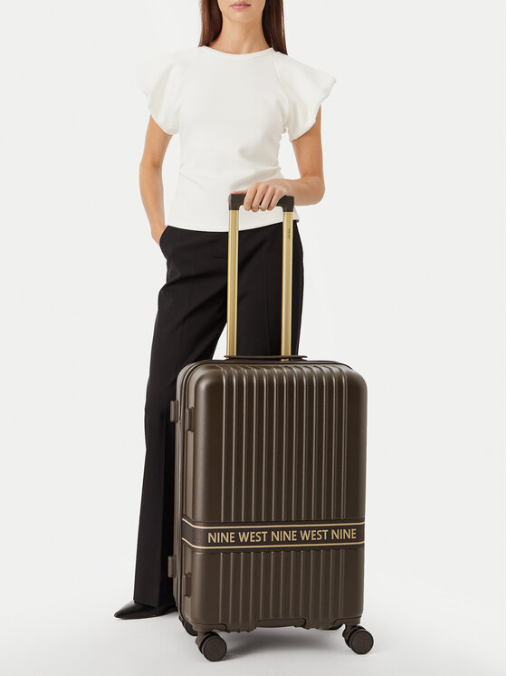 Nine West Walizka średnia Nine West CEO-NW-M-001-10 Brązowy ciemny