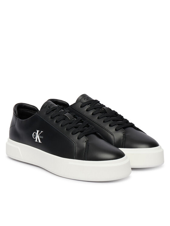 Calvin Klein Superge Calvin Klein Basket Cupsole Laceup Lth Ml YM0YM01460 Črna