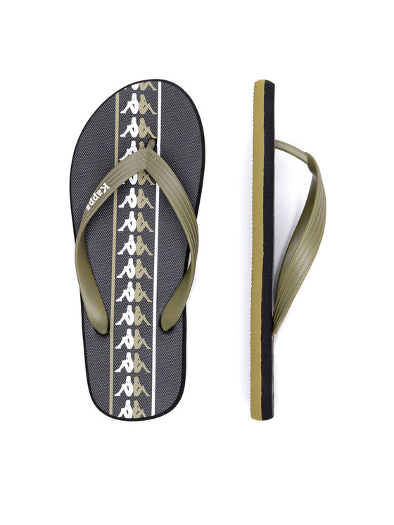 Kappa Žabky Kappa 371G1LW Green Military - Black - White Farebná