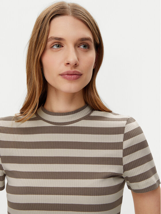 Noisy May Noisy May Majica Elinor 27033178 Bež Slim Fit