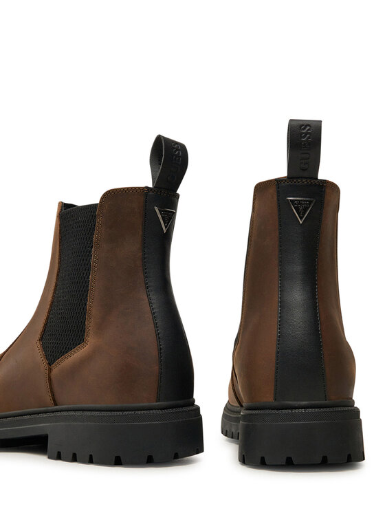 Guess Боти тип челси Guess Sidney Beatles FMFSBE LEA15 Кафяв