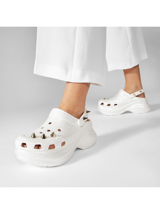 Crocs Papucs Crocs Classic Bae Glitter Stud Cg W 206783 Fehér