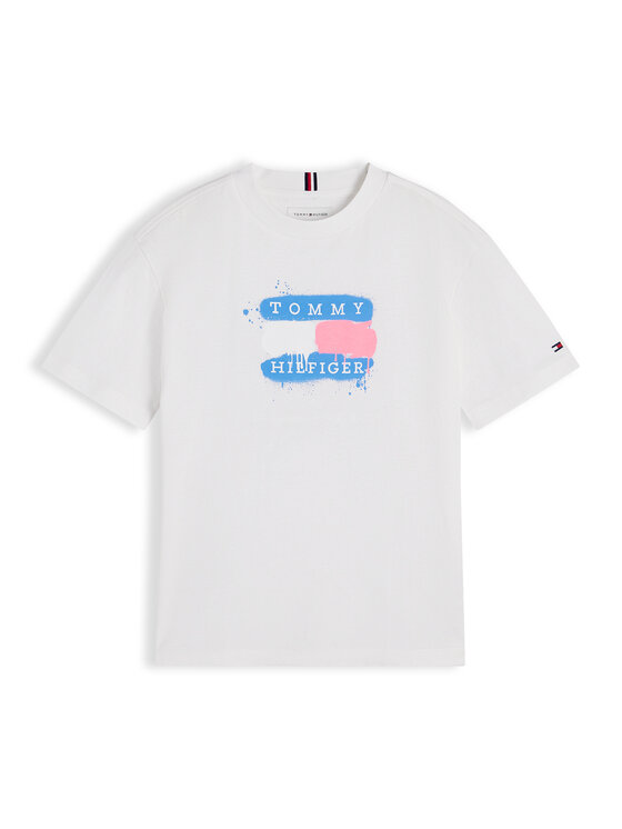 Tommy Hilfiger Tommy Hilfiger Camiseta Graffiti KB0KB10546 Blanco Regular Fit