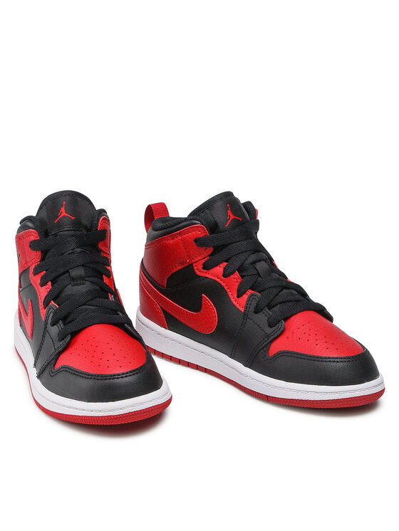 Nike Scarpe da basket Nike Jordan 1 Mid (Ps) 640734 074 Rosso