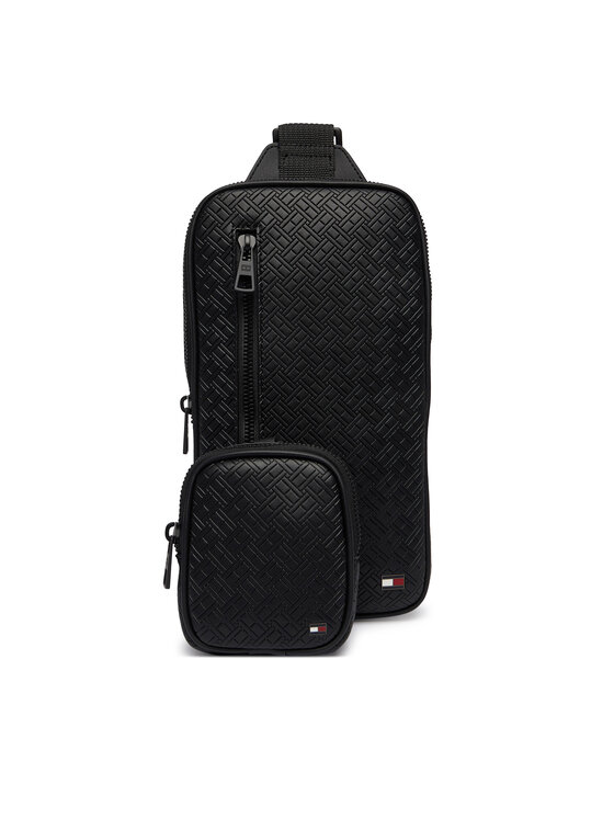 Tommy Hilfiger Brašna Tommy Hilfiger Embossed Flag Sling Bag AM0AM14191 Černá