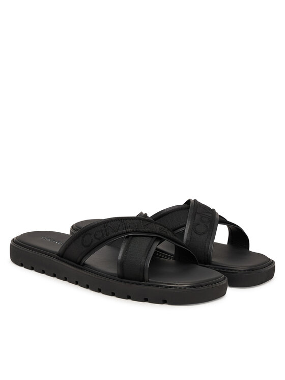 Calvin Klein Şlapi Calvin Klein Sq Molded Sandal Xcross Wb HM0HM02101 Negru