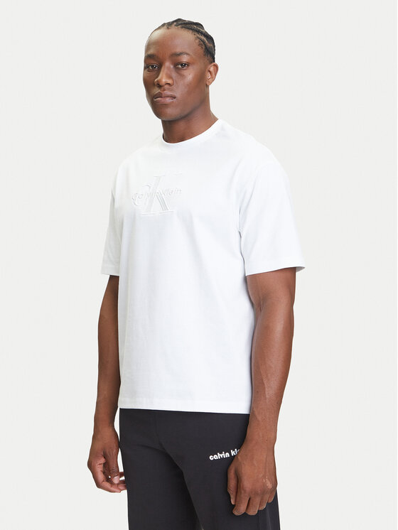 Calvin Klein Jeans Calvin Klein Jeans Camiseta Hero Monologo LV04RB295G Blanco Relaxed Fit